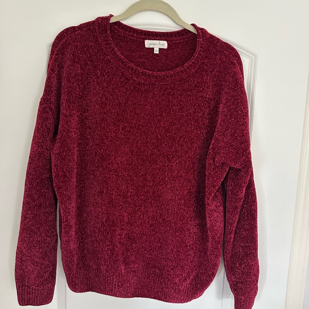 Grace & Lace Chenille Cozy Sweater